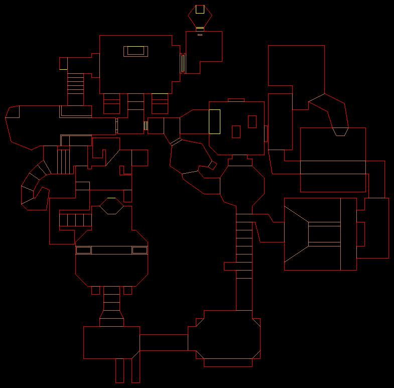 PlayStation Doom level 18, PANDEMONIUM: Level map