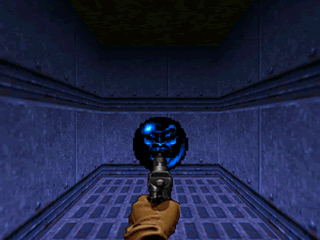 Taking the Soul Sphere in Doom 64 map 32, HECTIC