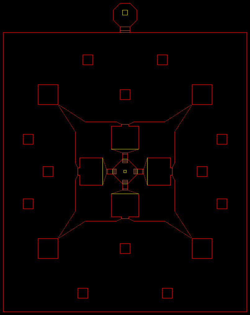 PlayStation Doom level 23, TOWER OF BABEL: Level map