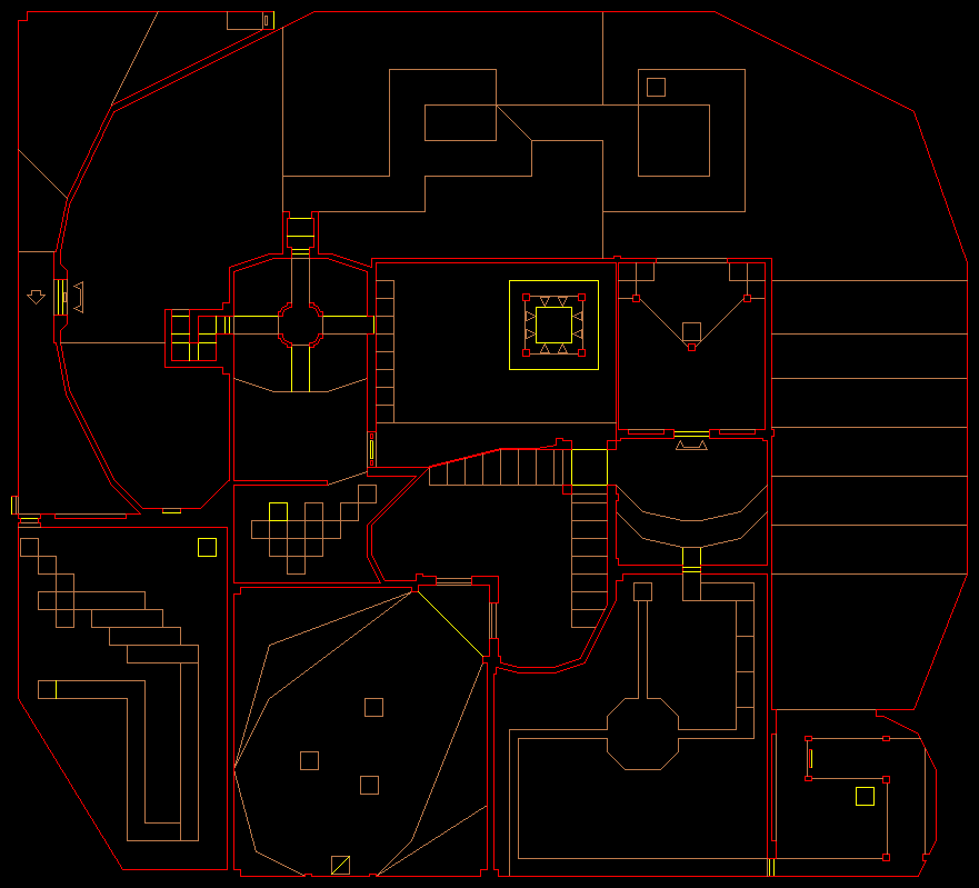 PlayStation Final Doom level 12, SUBTERRA: Level map