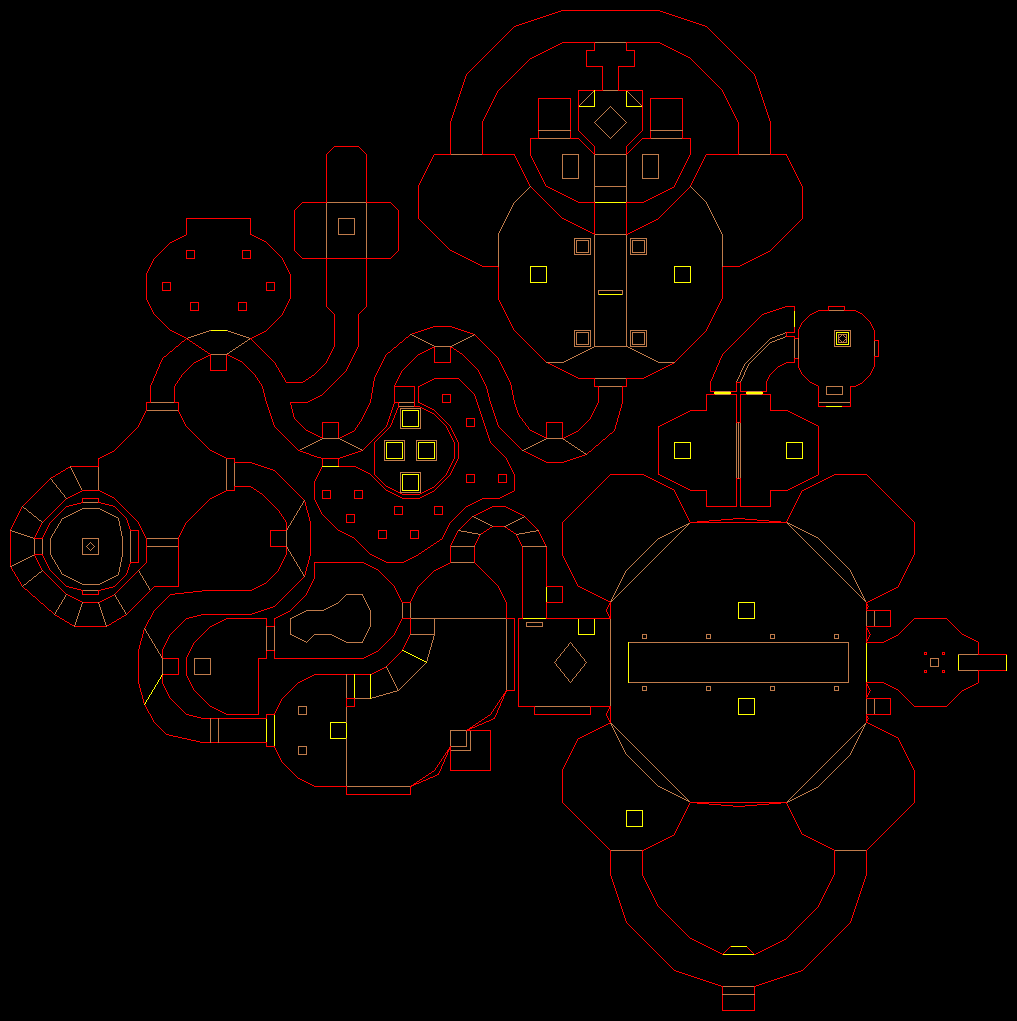 PlayStation Final Doom level 26, AZTEC: Level map